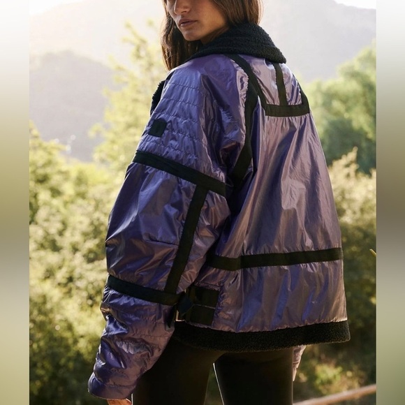 NWT Free People Vagabond Fleece Bomber Jacket Size XS - Picture 1 of 6